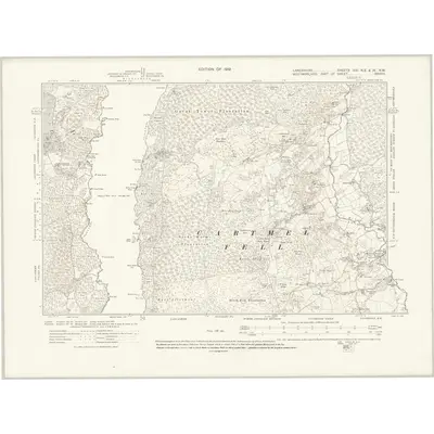 1912 Map of Lancashire VIII.NE, 1919 Print