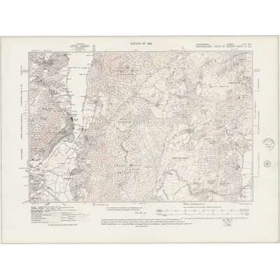1911 Map of Lancashire VIII.SE, 1945 Print