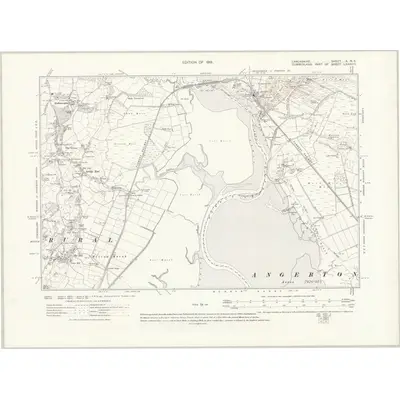 1911 Map of Lancashire X.NE, 1919 Print