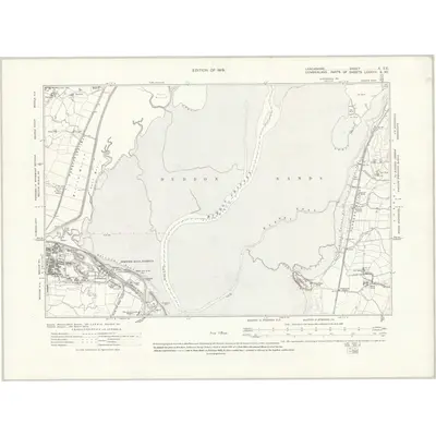 1911 Map of Lancashire X.SE, 1919 Print