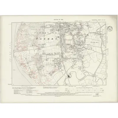 1925 Map of Lancashire XC.NE, 1934 Print