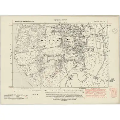 1938 Map of Lancashire XC.NE, 1948 Print