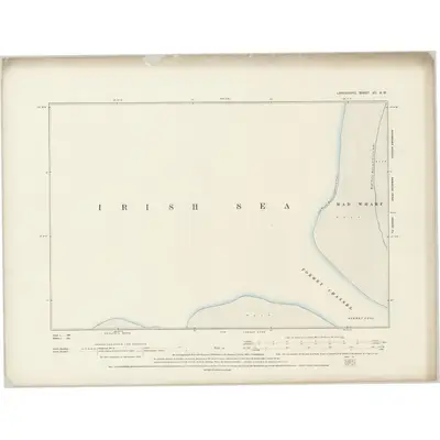 1892 Map of Lancashire XC.NW, 1894 Print