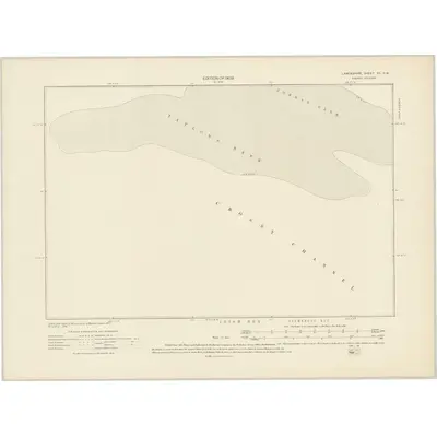 1906 Map of Lancashire XC.SW, 1909 Print