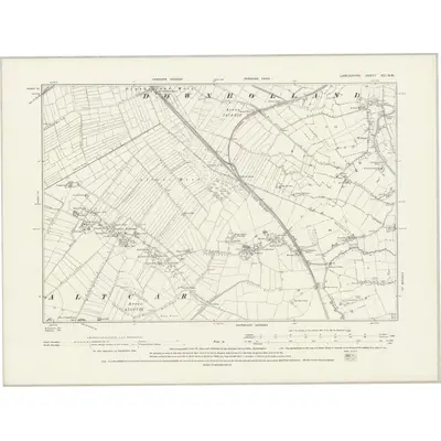 1892 Map of Lancashire XCI.NW, 1894 Print