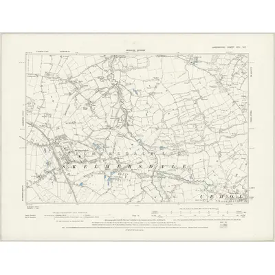 1891 Map of Lancashire XCII.NE, 1894 Print