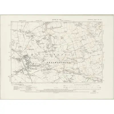 1926 Map of Lancashire XCII.NE, 1928 Print