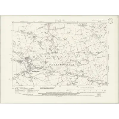 1926 Map of Lancashire XCII.NE, 1933 Print