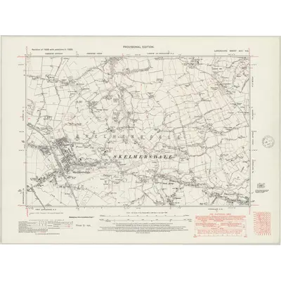 1938 Map of Lancashire XCII.NE, 1947 Print