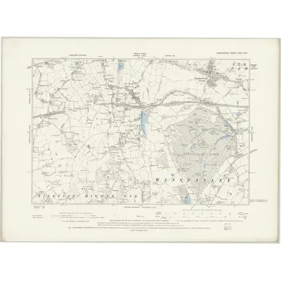 1892 Map of Lancashire XCIII.SW, 1894 Print