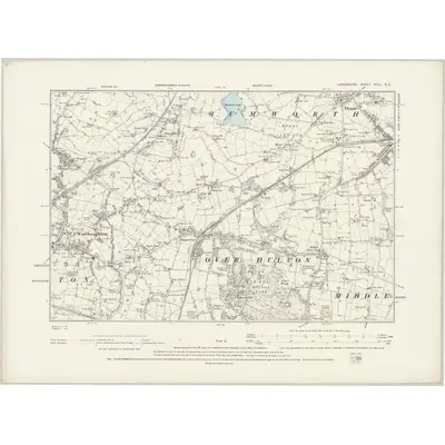 1892 Map of Lancashire XCIV.NE, 1894 Print