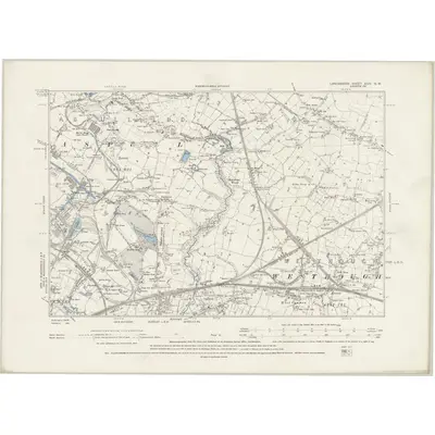 1888 Map of Lancashire XCIV.NW, 1894 Print