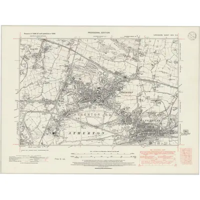 1938 Map of Lancashire XCIV.SE, 1947 Print