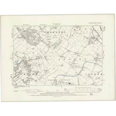 1891 Map of Lancashire XCIX.NW, 1894 Print