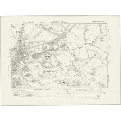 1925 Map of Lancashire XCIX.SE, 1928 Print