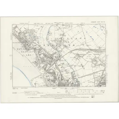 1889 Map of Lancashire XCIX.SW, 1894 Print