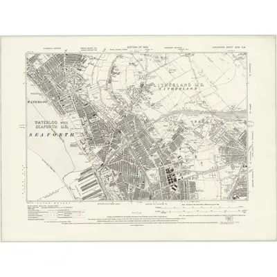 1925 Map of Lancashire XCIX.SW, 1931 Print