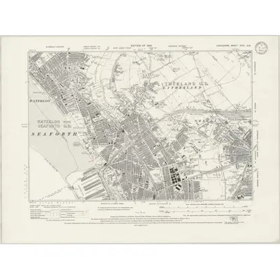 1925 Map of Lancashire XCIX.SW, 1933 Print