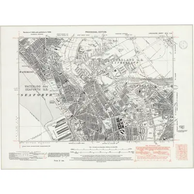 1938 Map of Lancashire XCIX.SW, 1947 Print