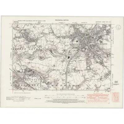 1938 Map of Lancashire XCV.NE, 1947 Print