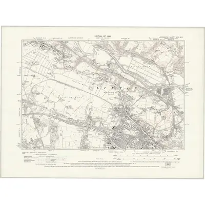 1926 Map of Lancashire XCV.SE, 1930 Print