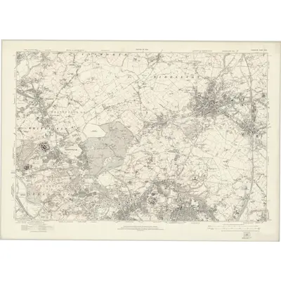 1915 Map of Lancashire XCVI, 1923 Print