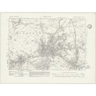 1932 Map of Lancashire XCVI.NE