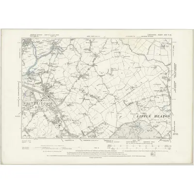 1890 Map of Lancashire XCVI.NW, 1894 Print