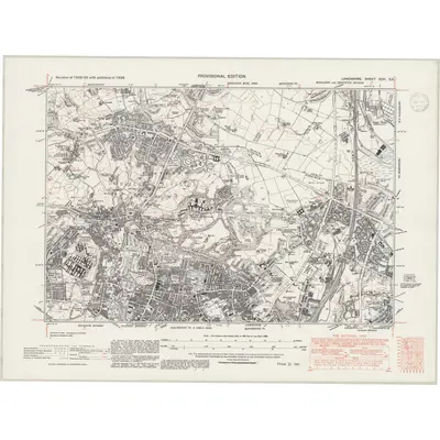 1938 Map of Lancashire XCVI.SE, 1947 Print