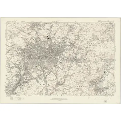 1915 Map of Lancashire XCVII, 1923 Print