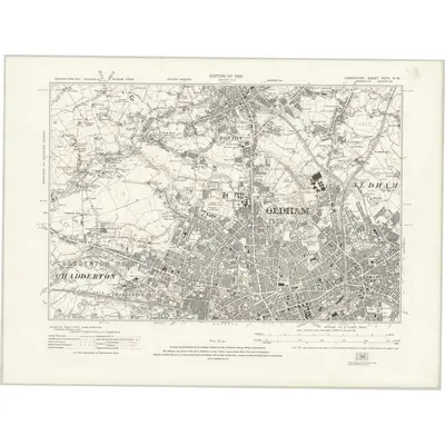1915 Map of Lancashire XCVII.NW, 1922 Print