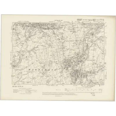 1906 Map of Lancashire XCVII.SE, 1910 Print