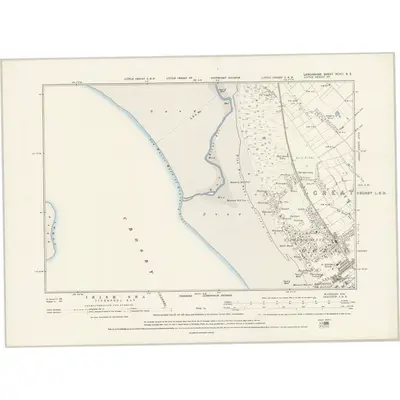1888 Map of Lancashire XCVIII.NE, 1894 Print