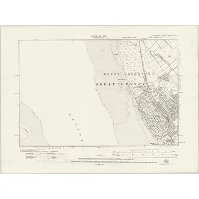 1925 Map of Lancashire XCVIII.NE, 1928 Print