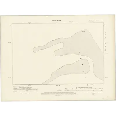 1907 Map of Lancashire XCVIII.NW, 1909 Print