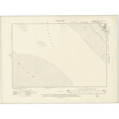 1907 Map of Lancashire XCVIII.SE, 1909 Print