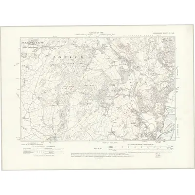 1911 Map of Lancashire XI.NE, 1919 Print