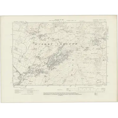 1911 Map of Lancashire XI.NW, 1919 Print