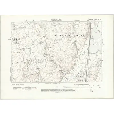 1911 Map of Lancashire XI.SE, 1919 Print