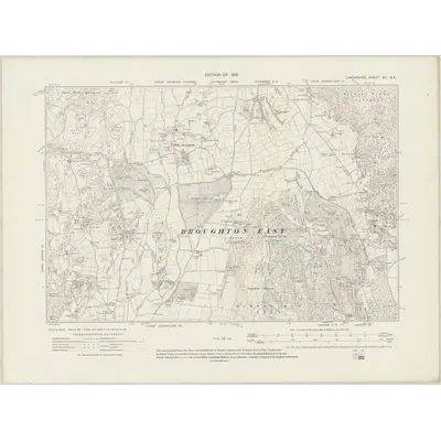 1911 Map of Lancashire XII.SE, 1919 Print