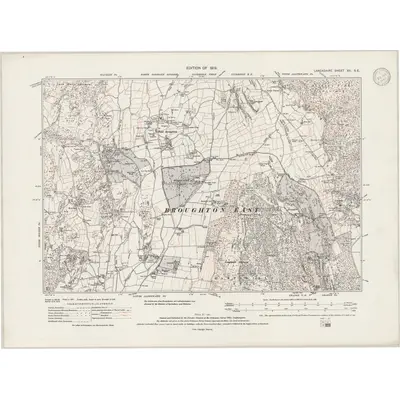 1911 Map of Lancashire XII.SE, 1947 Print