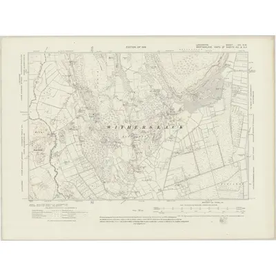 1911 Map of Lancashire XIII.NW, 1919 Print