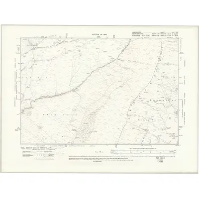 1910 Map of Lancashire XIV.SE, 1919 Print
