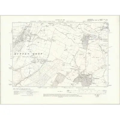1910 Map of Lancashire XIX.NE, 1919 Print