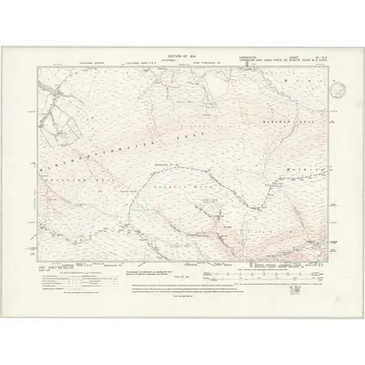 1910 Map of Lancashire XL.NE, 1939 Print