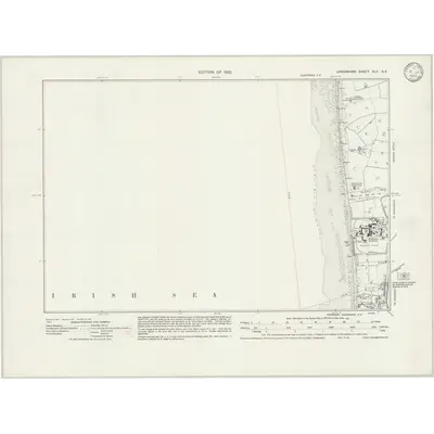1930 Map of Lancashire XLII.NE, 1932 Print