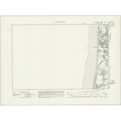 1930 Map of Lancashire XLII.SE, 1933 Print