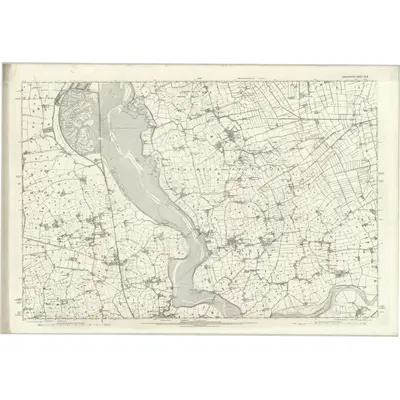 1890 Map of Lancashire XLIII, 1895 Print