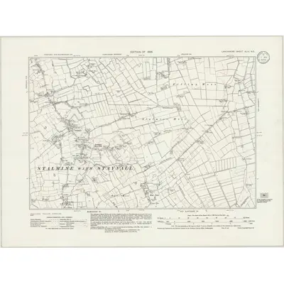 1930 Map of Lancashire XLIII.NE, 1933 Print