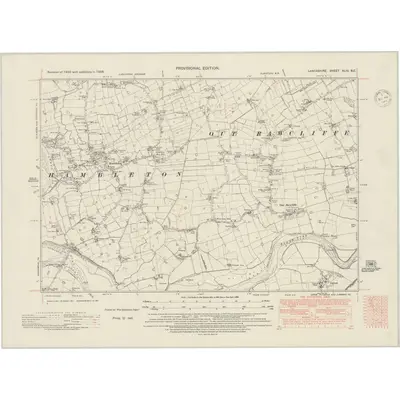 1938 Map of Lancashire XLIII.SE, 1948 Print